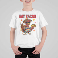 Funny Turkey Thanksgiving T Shirt For Kid Eat Tacos - Wonder Print Shop
