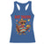 Funny Turkey Thanksgiving Racerback Tank Top Eat Tacos - Wonder Print Shop