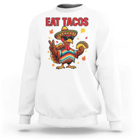 Funny Turkey Thanksgiving Sweatshirt Eat Tacos - Wonder Print Shop