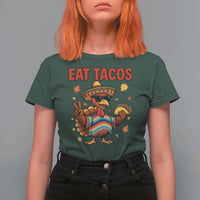 Funny Turkey Thanksgiving T Shirt For Women Eat Tacos - Wonder Print Shop