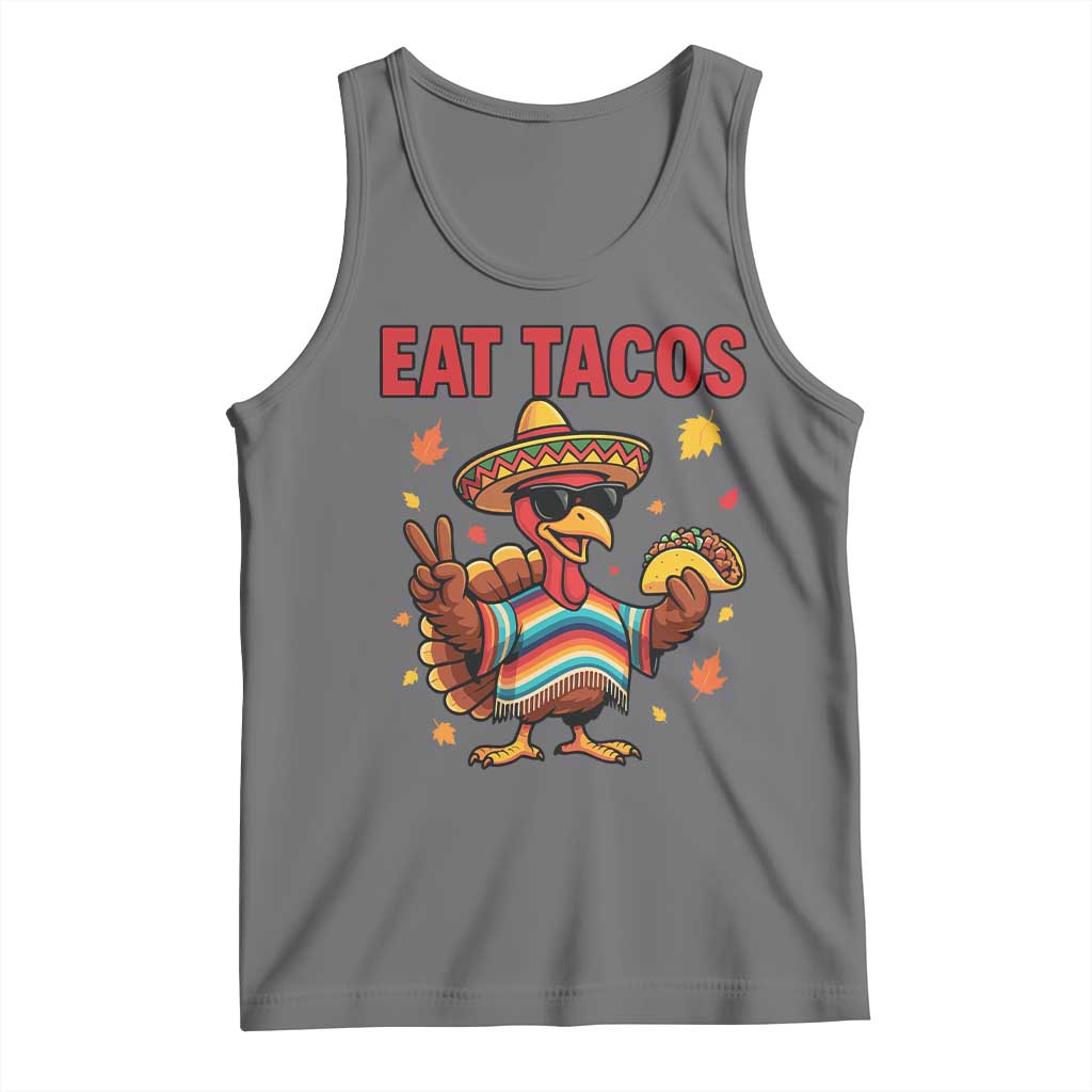 Funny Turkey Thanksgiving Tank Top Eat Tacos - Wonder Print Shop