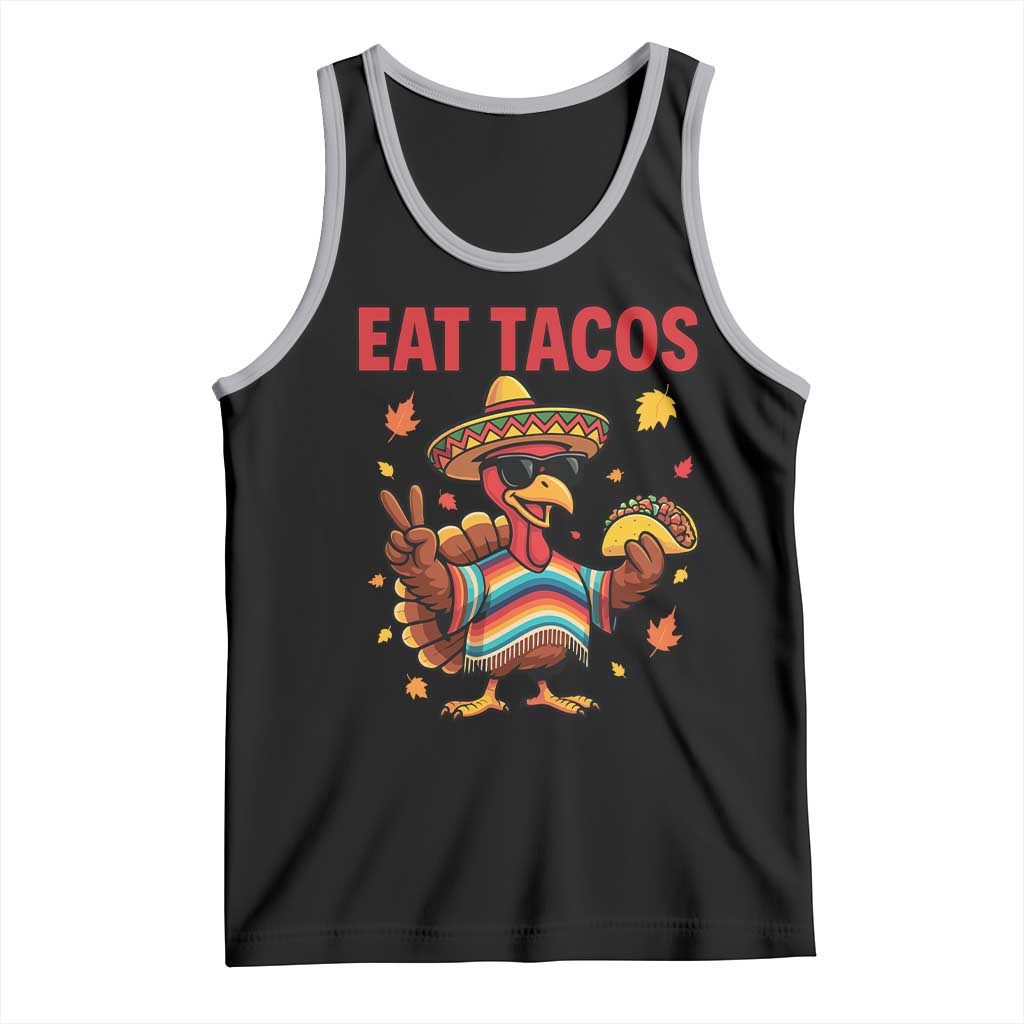 Funny Turkey Thanksgiving Tank Top Eat Tacos - Wonder Print Shop