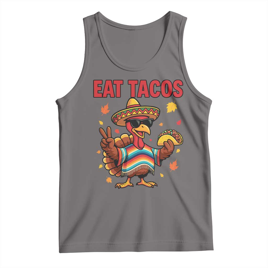Funny Turkey Thanksgiving Tank Top Eat Tacos - Wonder Print Shop