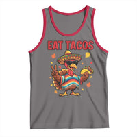 Funny Turkey Thanksgiving Tank Top Eat Tacos - Wonder Print Shop