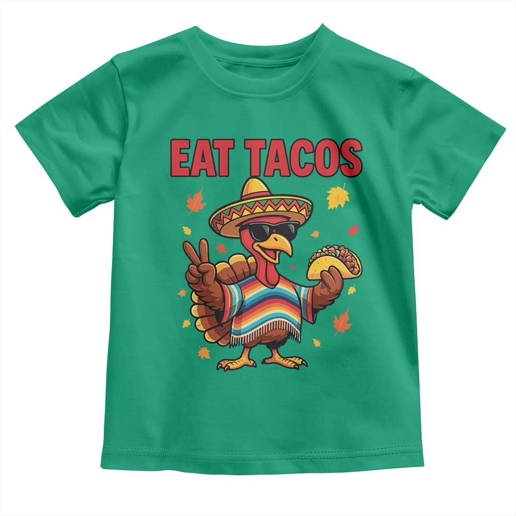 Funny Turkey Thanksgiving Toddler T Shirt Eat Tacos - Wonder Print Shop