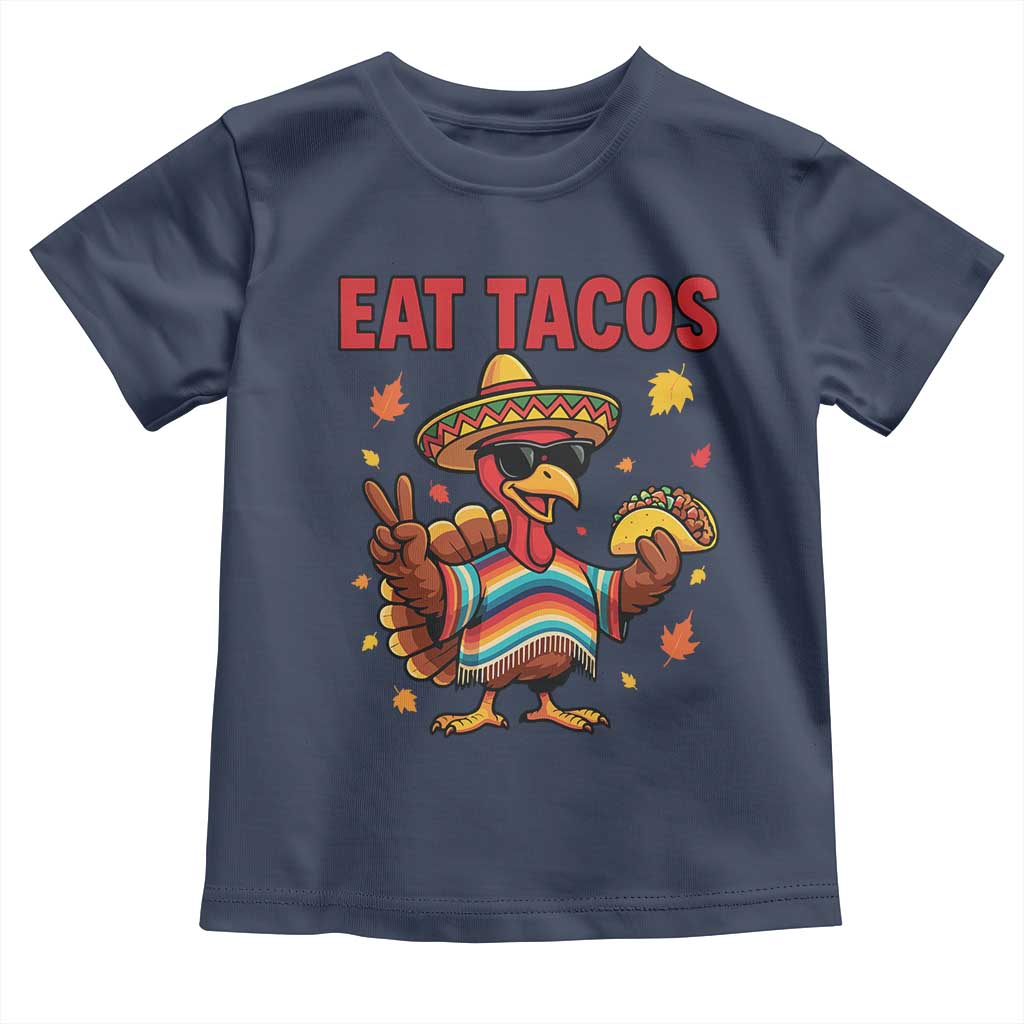 Funny Turkey Thanksgiving Toddler T Shirt Eat Tacos - Wonder Print Shop