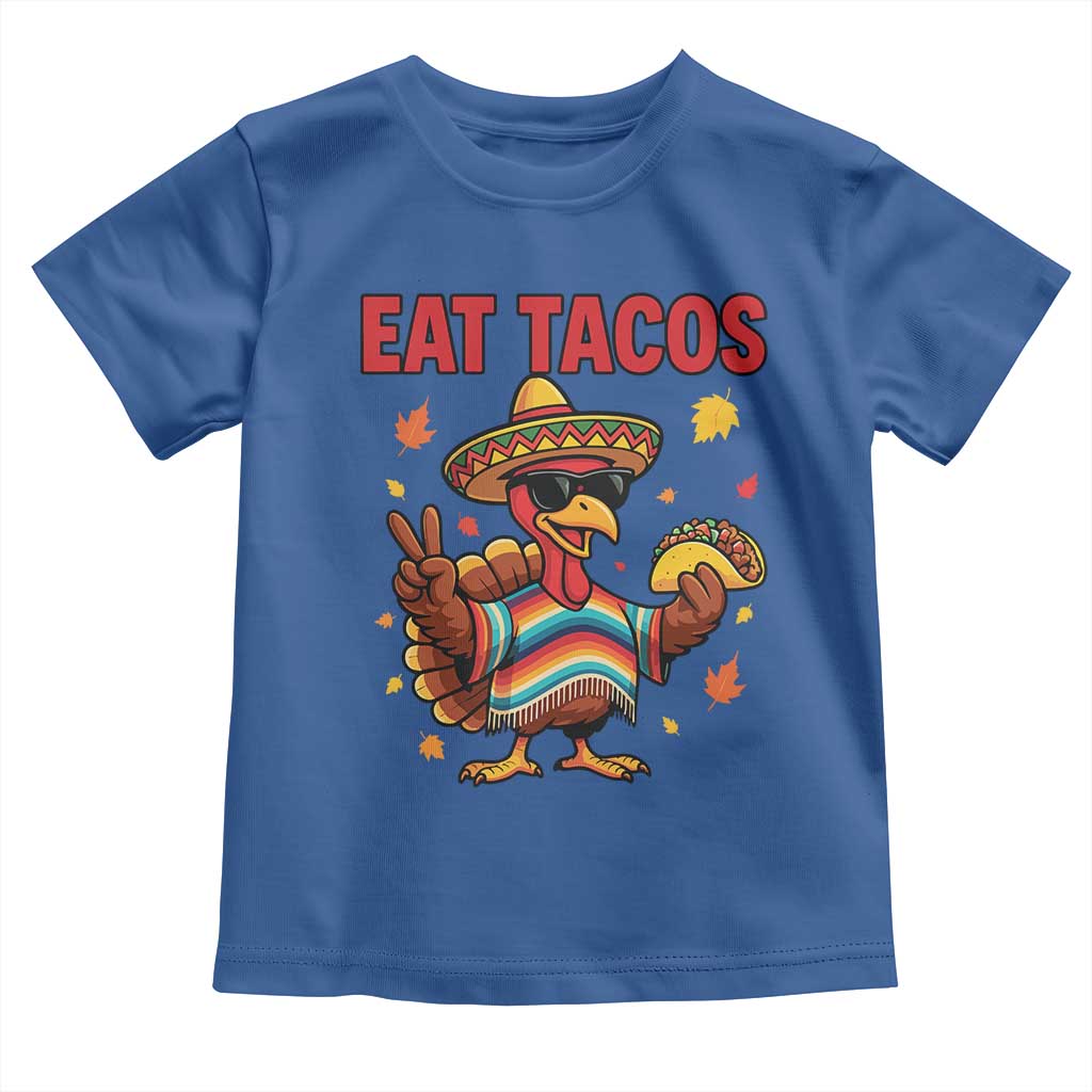 Funny Turkey Thanksgiving Toddler T Shirt Eat Tacos - Wonder Print Shop
