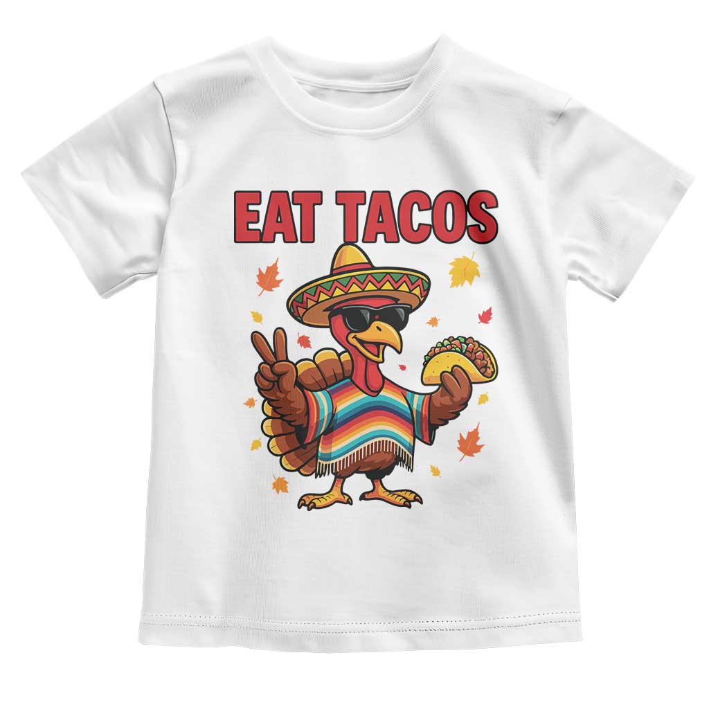 Funny Turkey Thanksgiving Toddler T Shirt Eat Tacos - Wonder Print Shop