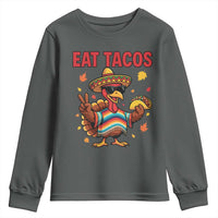 Funny Turkey Thanksgiving Youth Sweatshirt Eat Tacos - Wonder Print Shop