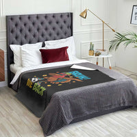 Funny Thanksgiving Turkey Throw Blanket Bruh We Back To School - Wonder Print Shop