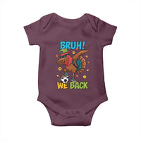 Funny Thanksgiving Turkey Baby Onesie Bruh We Back To School - Wonder Print Shop