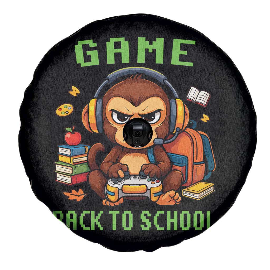 Funny Video Game Spare Tire Cover Cute Monkey Back To School - Wonder Print Shop