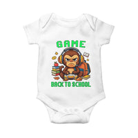Funny Video Game Baby Onesie Cute Monkey Back To School - Wonder Print Shop