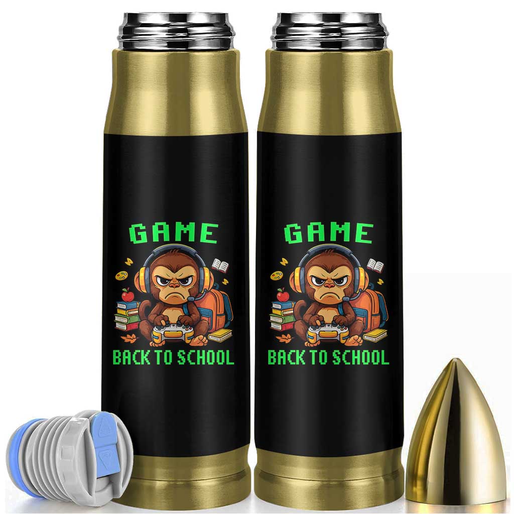 Funny Video Game Bullet Tumbler Cute Monkey Back To School - Wonder Print Shop