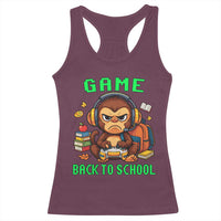 Funny Video Game Racerback Tank Top Cute Monkey Back To School - Wonder Print Shop