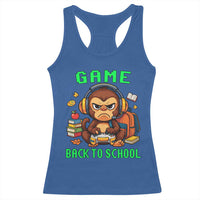 Funny Video Game Racerback Tank Top Cute Monkey Back To School - Wonder Print Shop