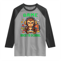 Funny Video Game Raglan Shirt Cute Monkey Back To School - Wonder Print Shop