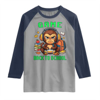 Funny Video Game Raglan Shirt Cute Monkey Back To School - Wonder Print Shop