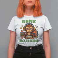 Funny Video Game T Shirt For Women Cute Monkey Back To School - Wonder Print Shop