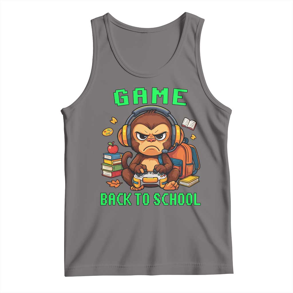 Funny Video Game Tank Top Cute Monkey Back To School - Wonder Print Shop