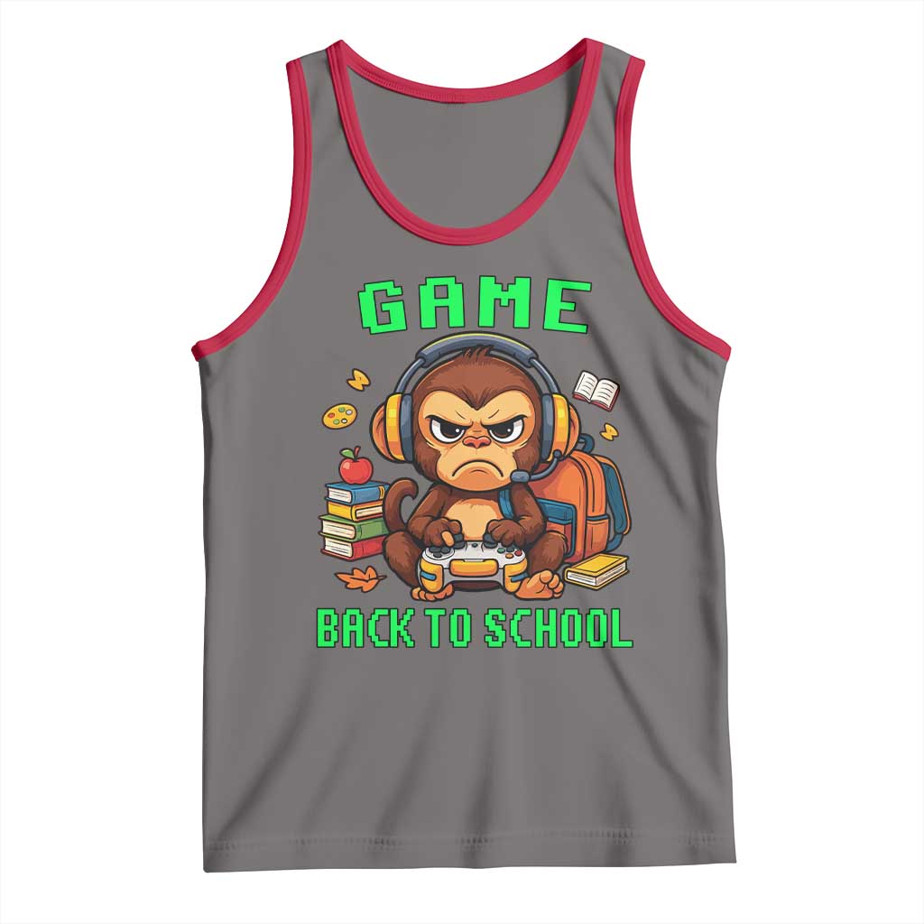 Funny Video Game Tank Top Cute Monkey Back To School - Wonder Print Shop