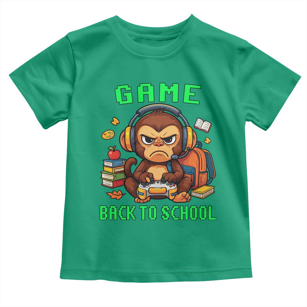 Funny Video Game Toddler T Shirt Cute Monkey Back To School - Wonder Print Shop