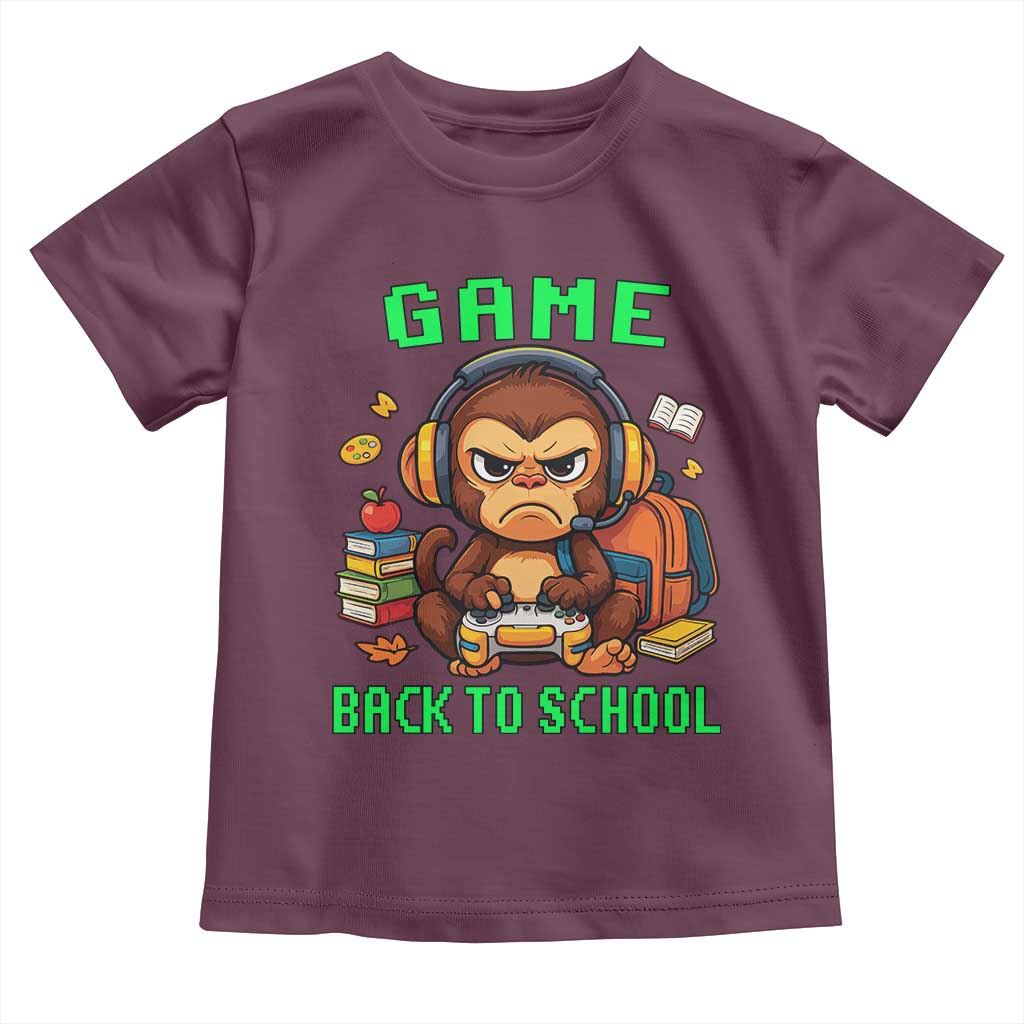 Funny Video Game Toddler T Shirt Cute Monkey Back To School - Wonder Print Shop