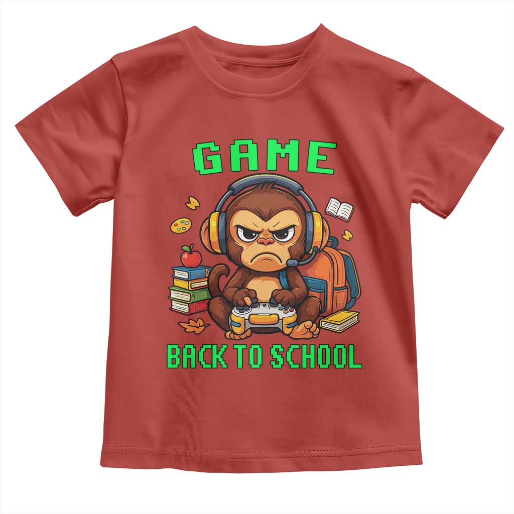 Funny Video Game Toddler T Shirt Cute Monkey Back To School - Wonder Print Shop