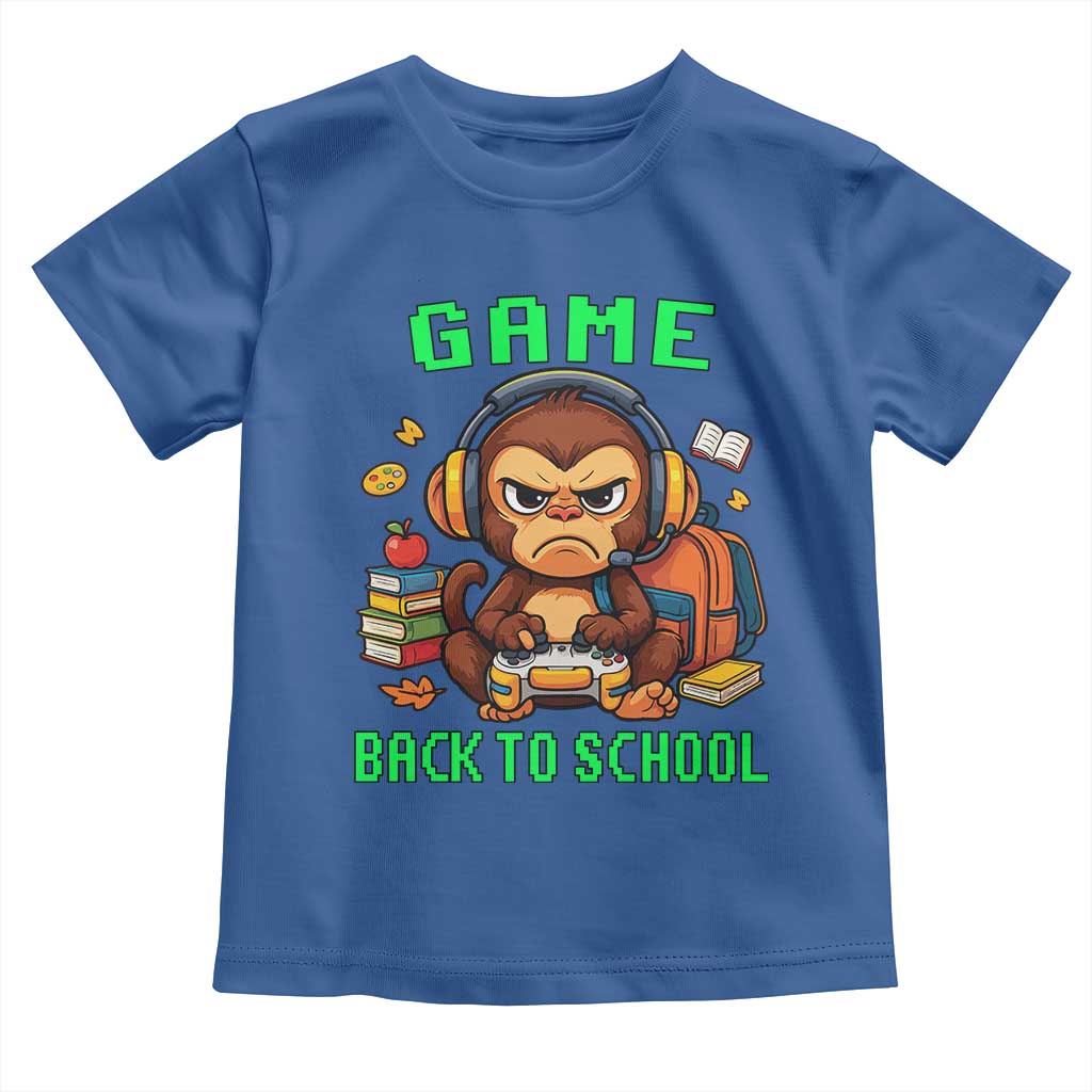 Funny Video Game Toddler T Shirt Cute Monkey Back To School - Wonder Print Shop