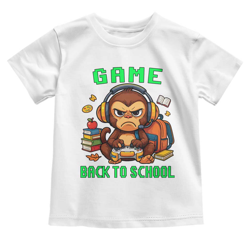 Funny Video Game Toddler T Shirt Cute Monkey Back To School - Wonder Print Shop