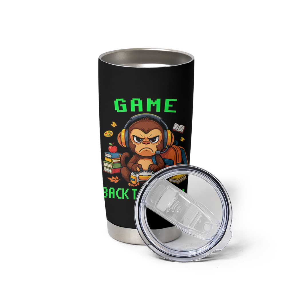 Funny Video Game Tumbler Cup Cute Monkey Back To School - Wonder Print Shop