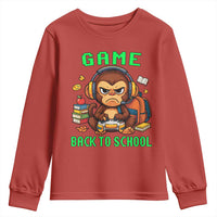 Funny Video Game Youth Sweatshirt Cute Monkey Back To School - Wonder Print Shop