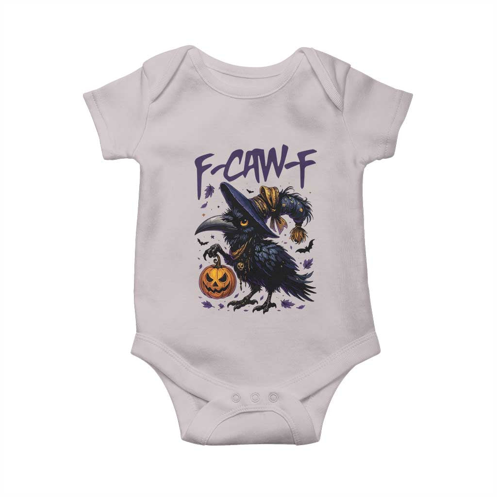 F Caw F Black Crow Halloween Meme Baby Onesie - Wonder Print Shop