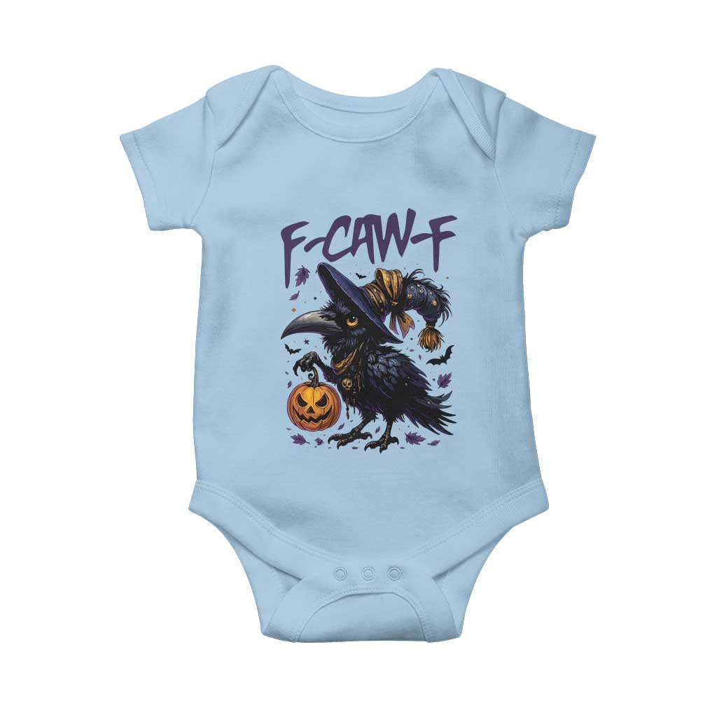 F Caw F Black Crow Halloween Meme Baby Onesie - Wonder Print Shop