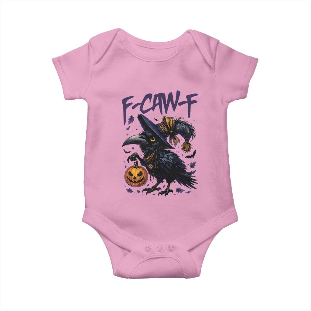 F Caw F Black Crow Halloween Meme Baby Onesie - Wonder Print Shop