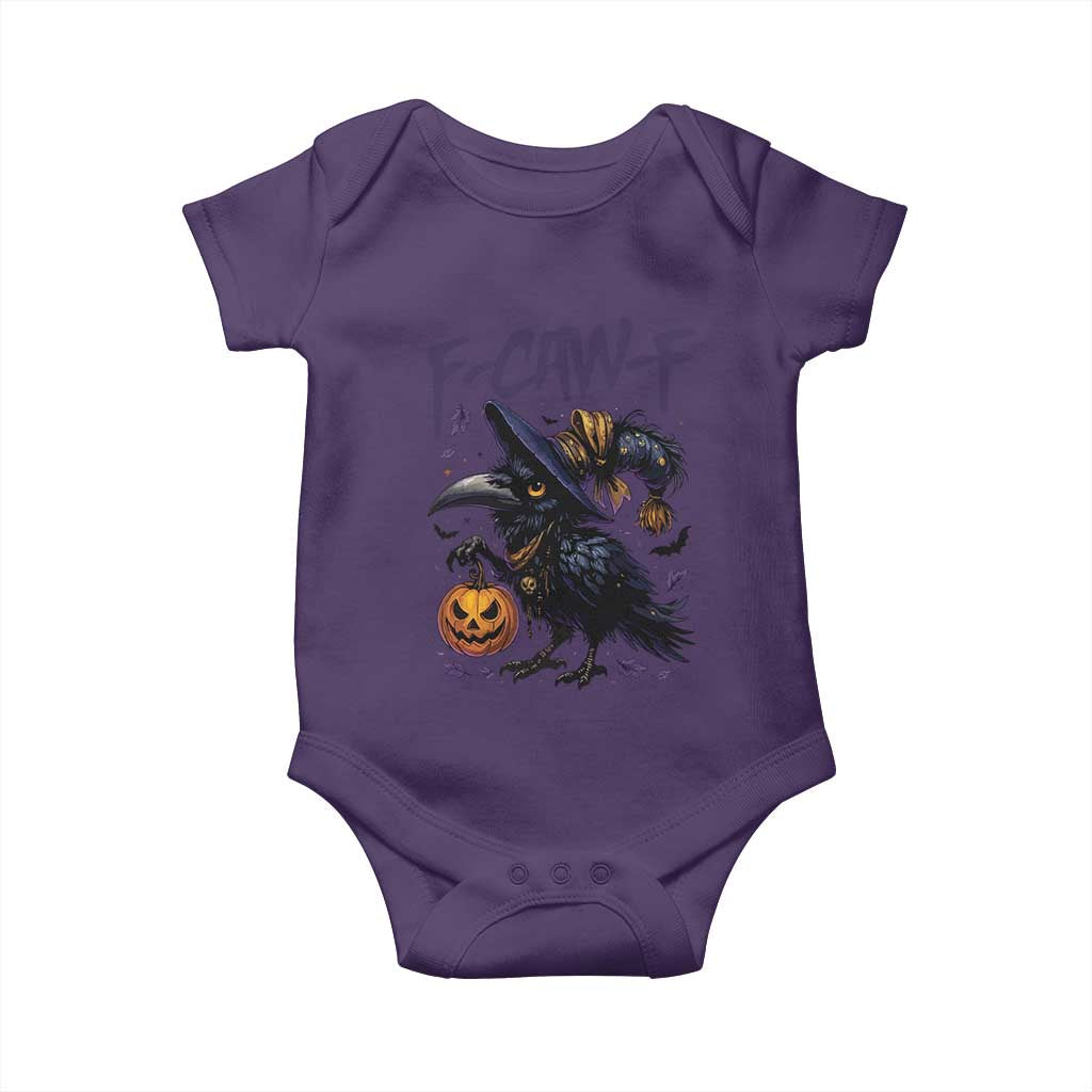 F Caw F Black Crow Halloween Meme Baby Onesie - Wonder Print Shop