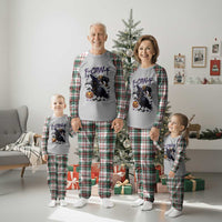 F Caw F Black Crow Halloween Meme Plaid Pajama Set - Wonder Print Shop