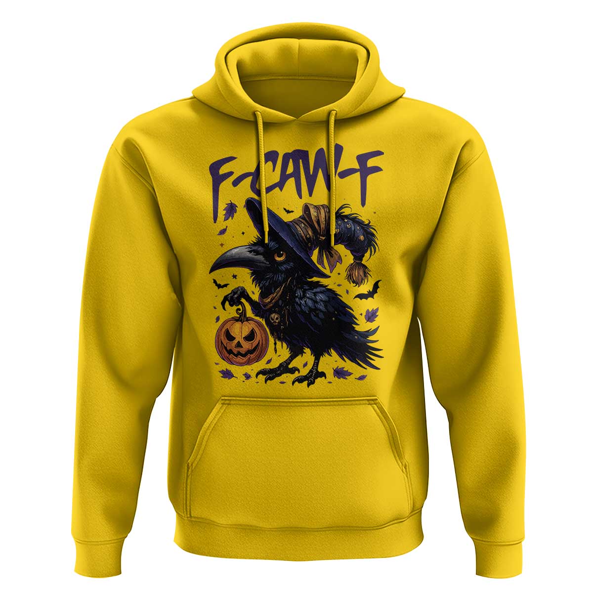 F Caw F Black Crow Halloween Meme Hoodie - Wonder Print Shop