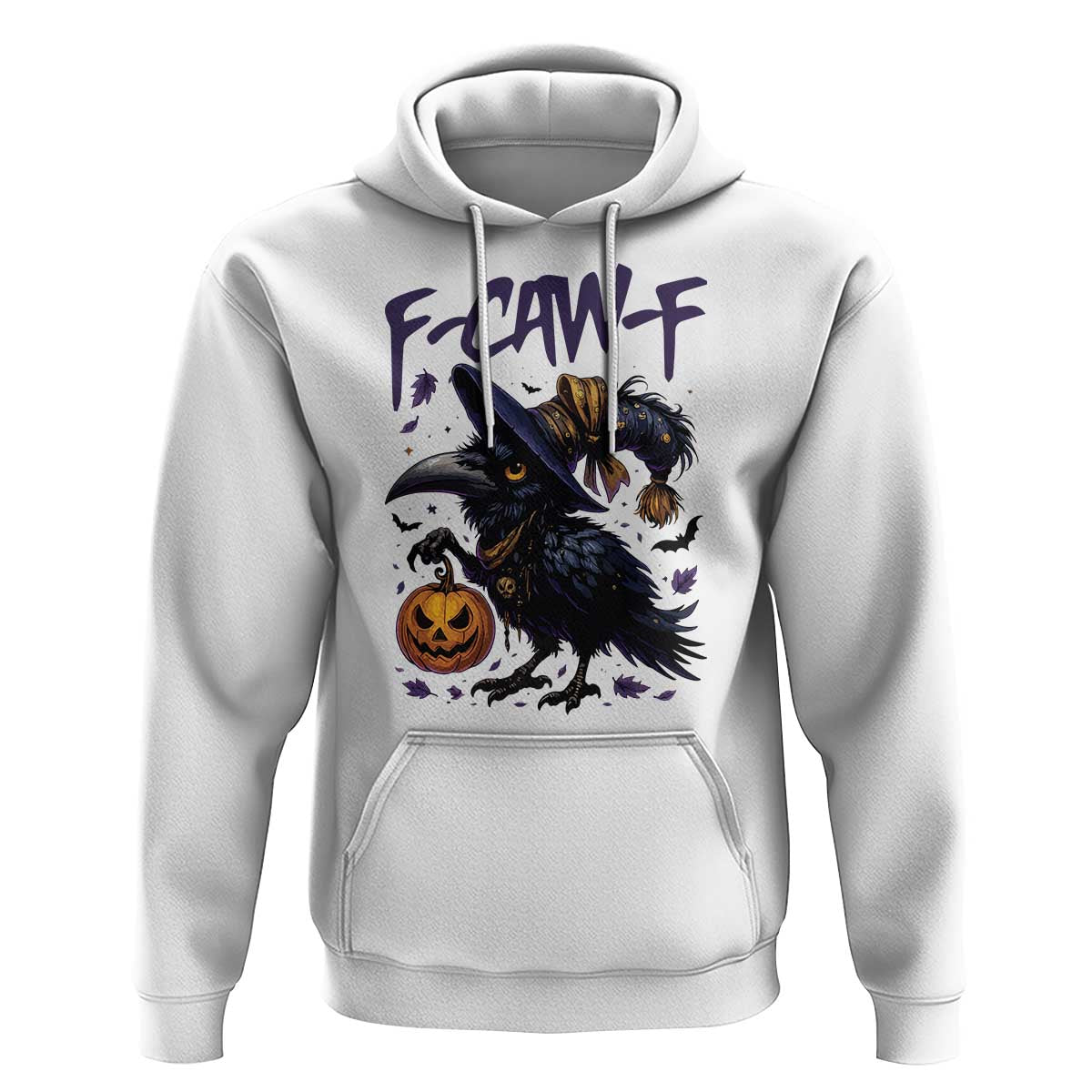 F Caw F Black Crow Halloween Meme Hoodie - Wonder Print Shop