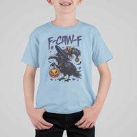 F Caw F Black Crow Halloween Meme T Shirt For Kid - Wonder Print Shop