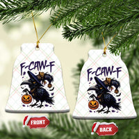 F Caw F Black Crow Halloween Meme Ceramic Ornament - Wonder Print Shop