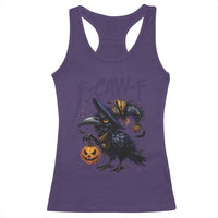 F Caw F Black Crow Halloween Meme Racerback Tank Top - Wonder Print Shop