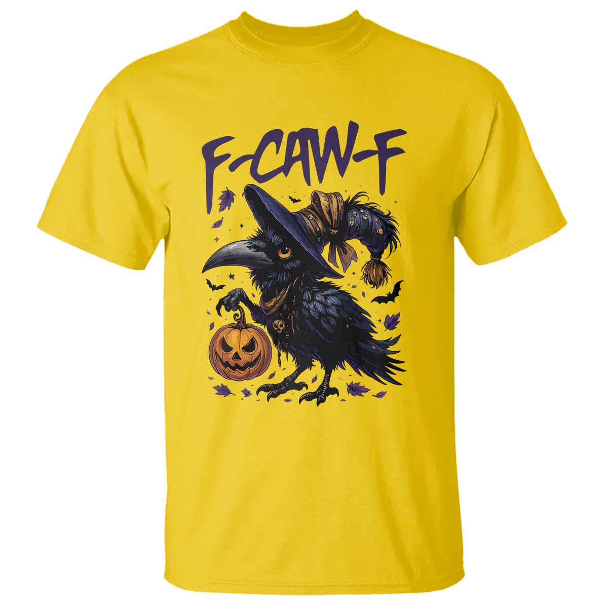 F Caw F Black Crow Halloween Meme T Shirt - Wonder Print Shop
