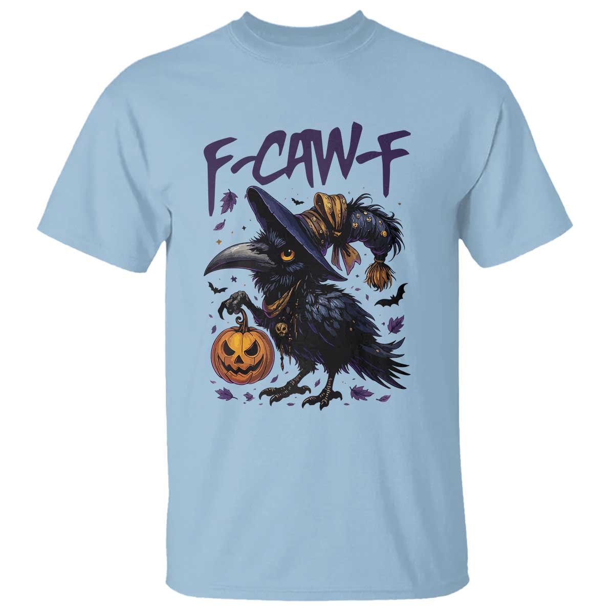 F Caw F Black Crow Halloween Meme T Shirt - Wonder Print Shop