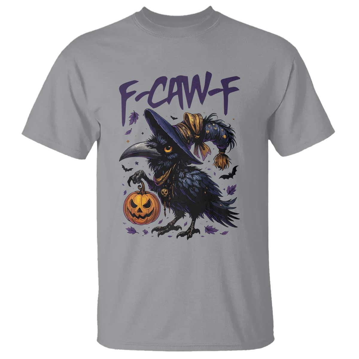 F Caw F Black Crow Halloween Meme T Shirt - Wonder Print Shop