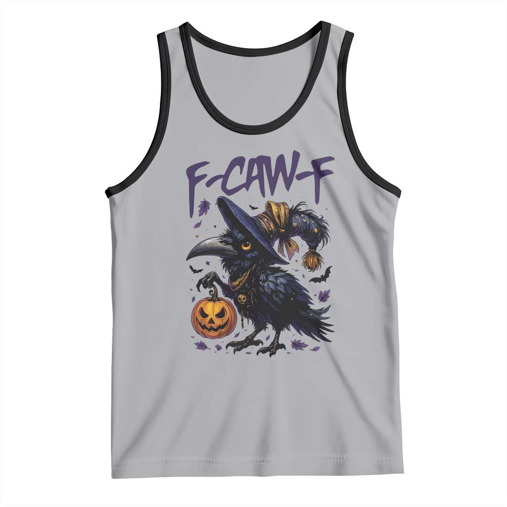 F Caw F Black Crow Halloween Meme Tank Top - Wonder Print Shop