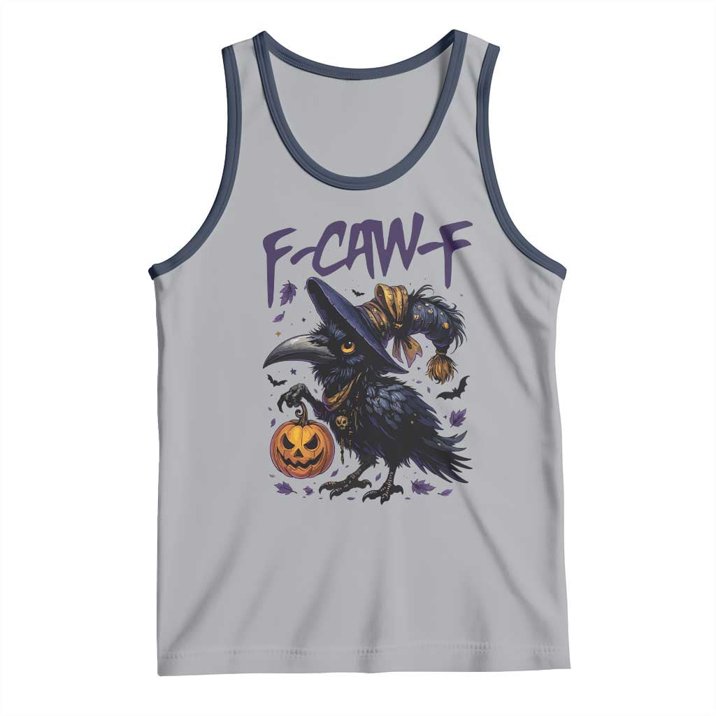 F Caw F Black Crow Halloween Meme Tank Top - Wonder Print Shop