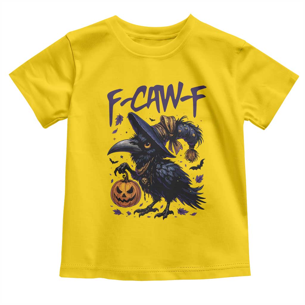 F Caw F Black Crow Halloween Meme Toddler T Shirt - Wonder Print Shop