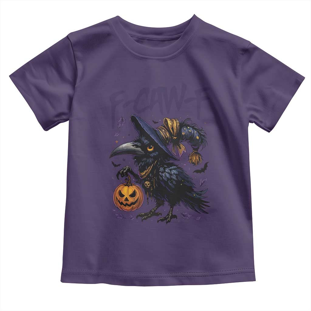 F Caw F Black Crow Halloween Meme Toddler T Shirt - Wonder Print Shop