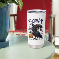 F Caw F Black Crow Halloween Meme Tumbler Cup - Wonder Print Shop